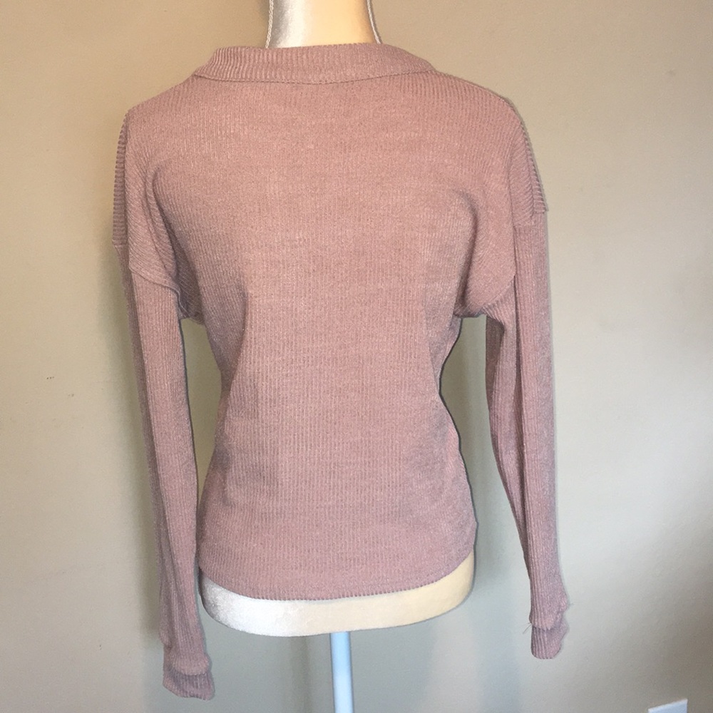 Ribbed Front Uni Pocket Sweater - Picture 5 of 6